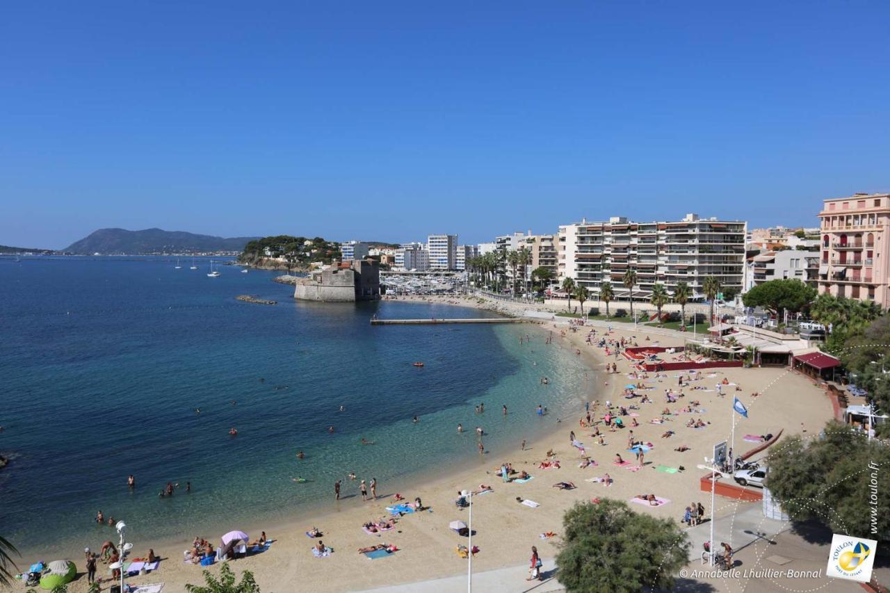 Bel Appartement T3 Mourillon A 5 Min Des Plages - Vue Mer Toulon Bagian luar foto